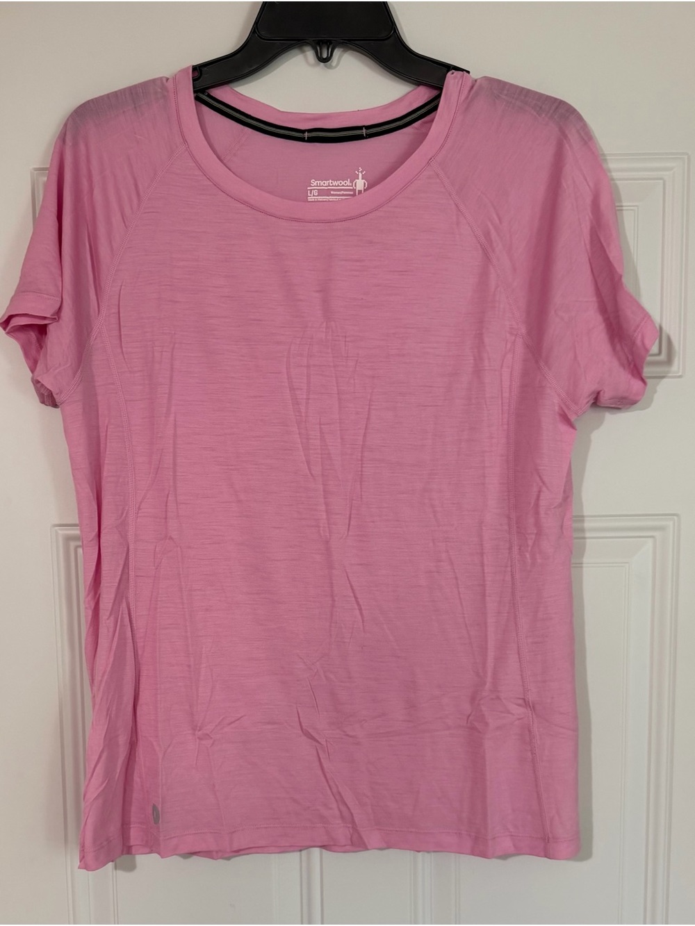 Smartwool Women's Pink Crew Neck T-Shirt Large Merino Wool Outdoor Hiking